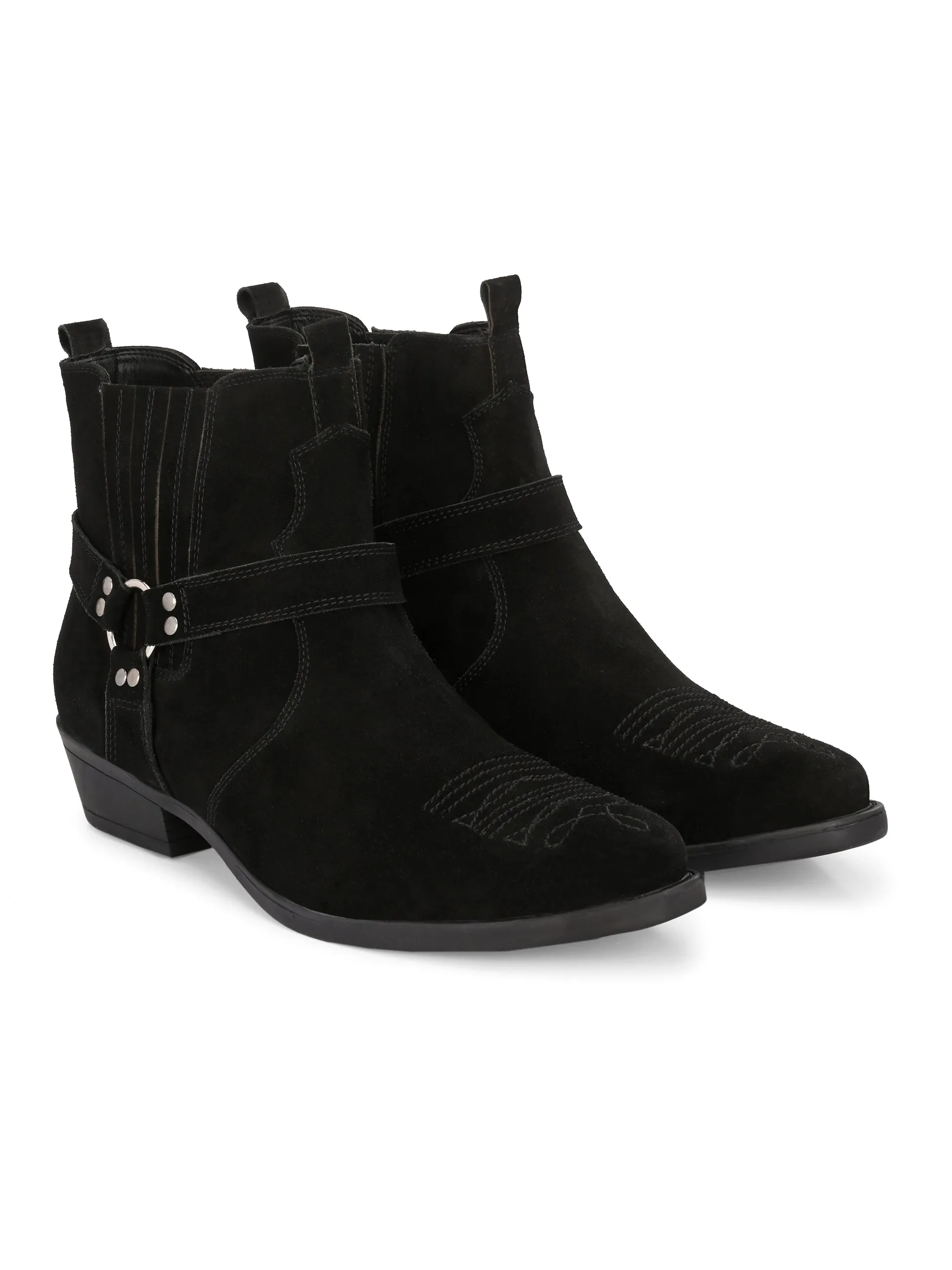 Rufus Black Western Boots