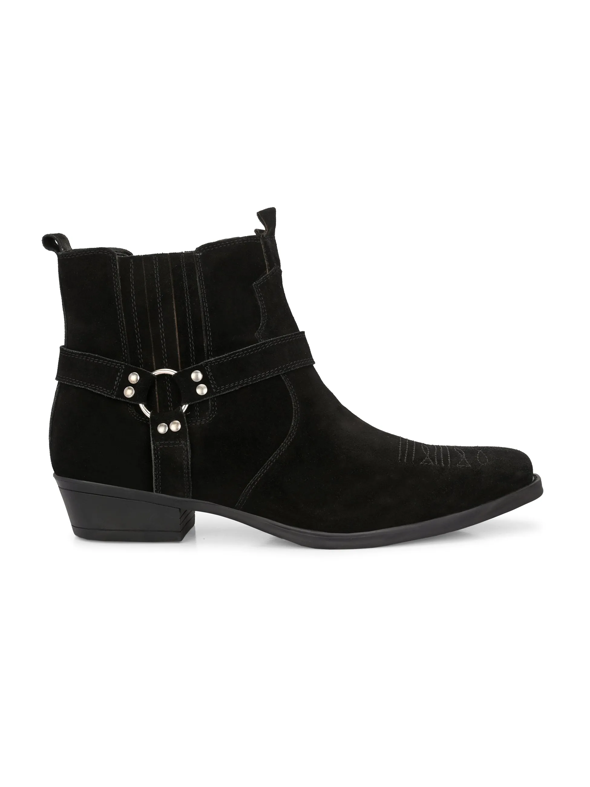 Rufus Black Western Boots