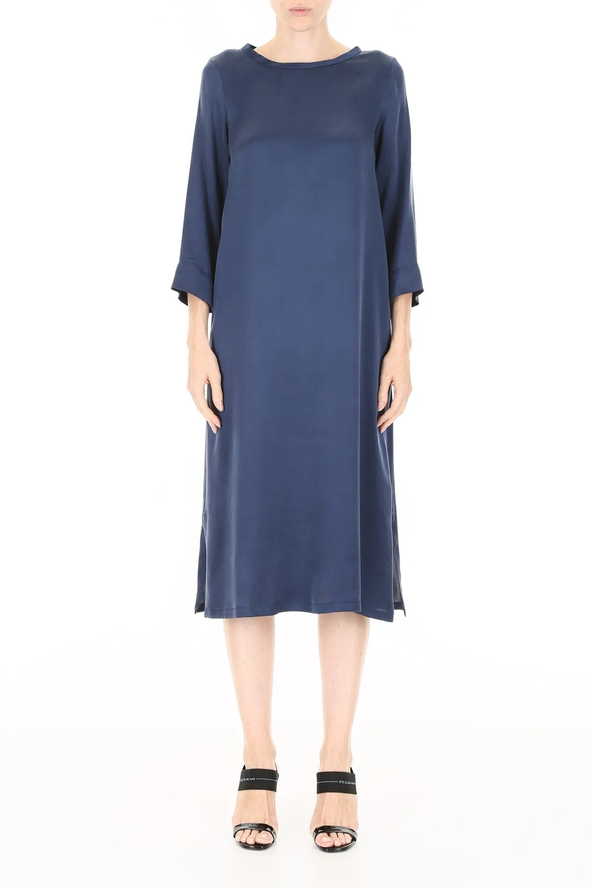 'S Max Mara Silk Round Neck Dress