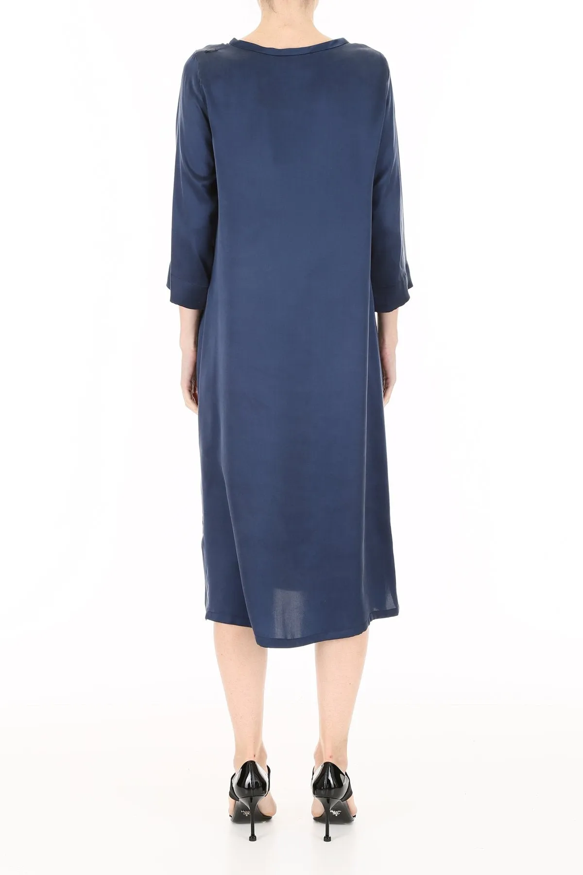 'S Max Mara Silk Round Neck Dress