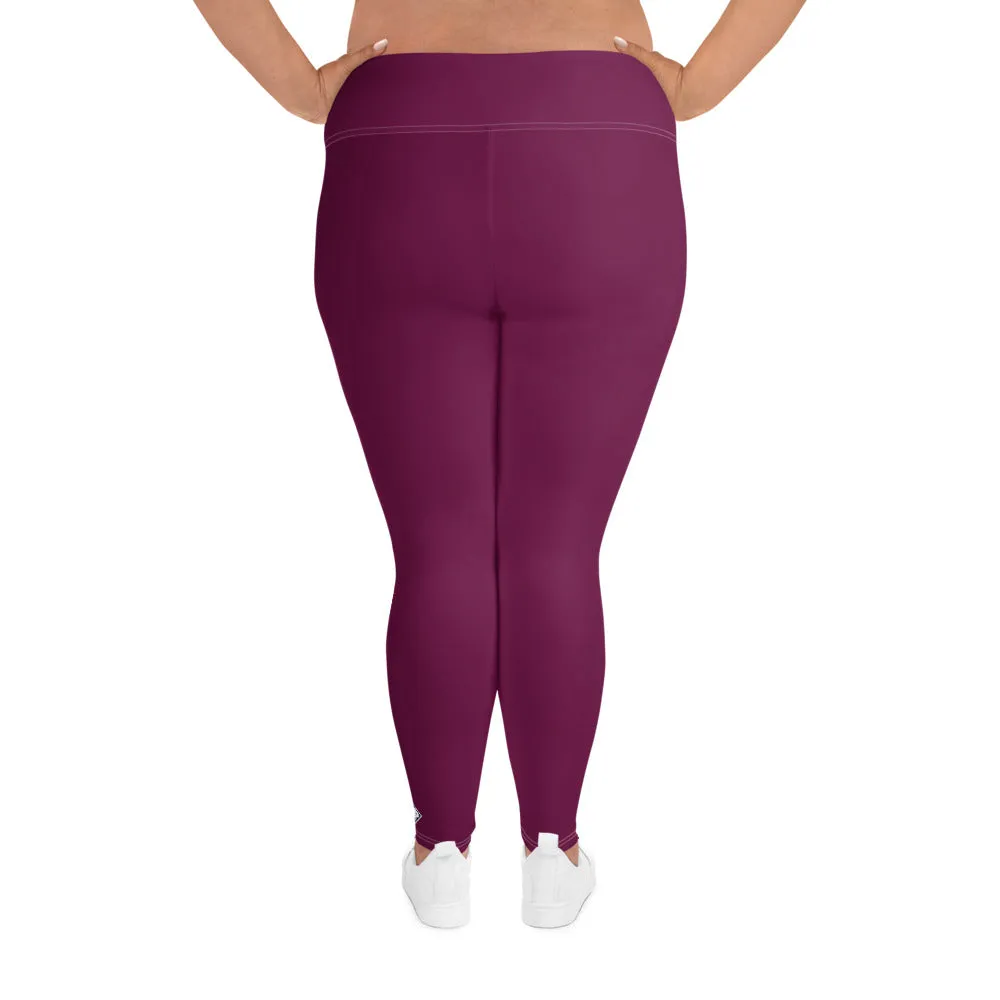 Sculpted Confidence: Plus Size Workout Leggings for Women - Tyrian Purple