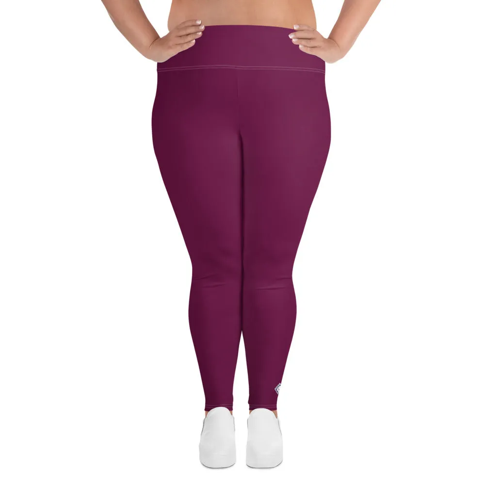 Sculpted Confidence: Plus Size Workout Leggings for Women - Tyrian Purple