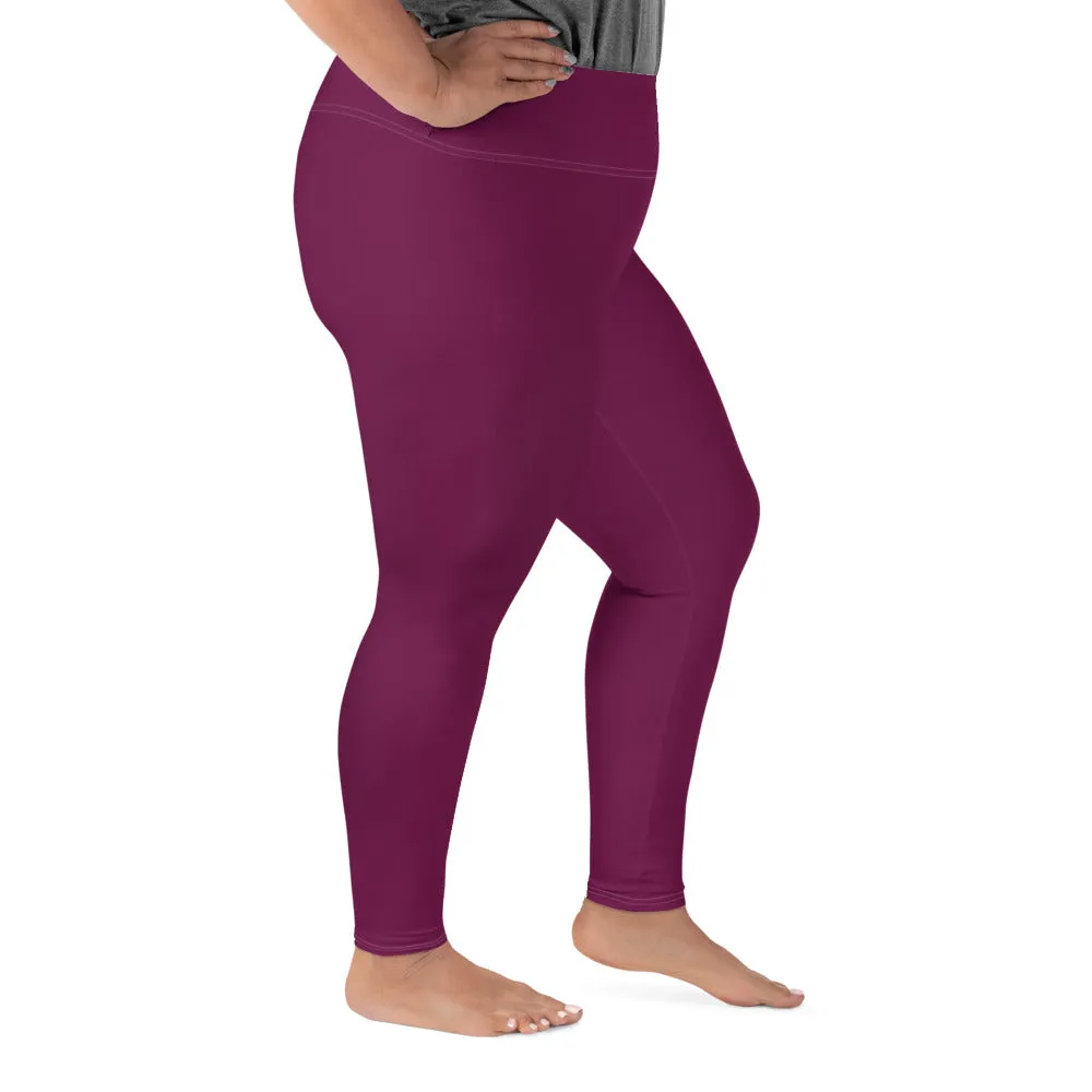 Sculpted Confidence: Plus Size Workout Leggings for Women - Tyrian Purple