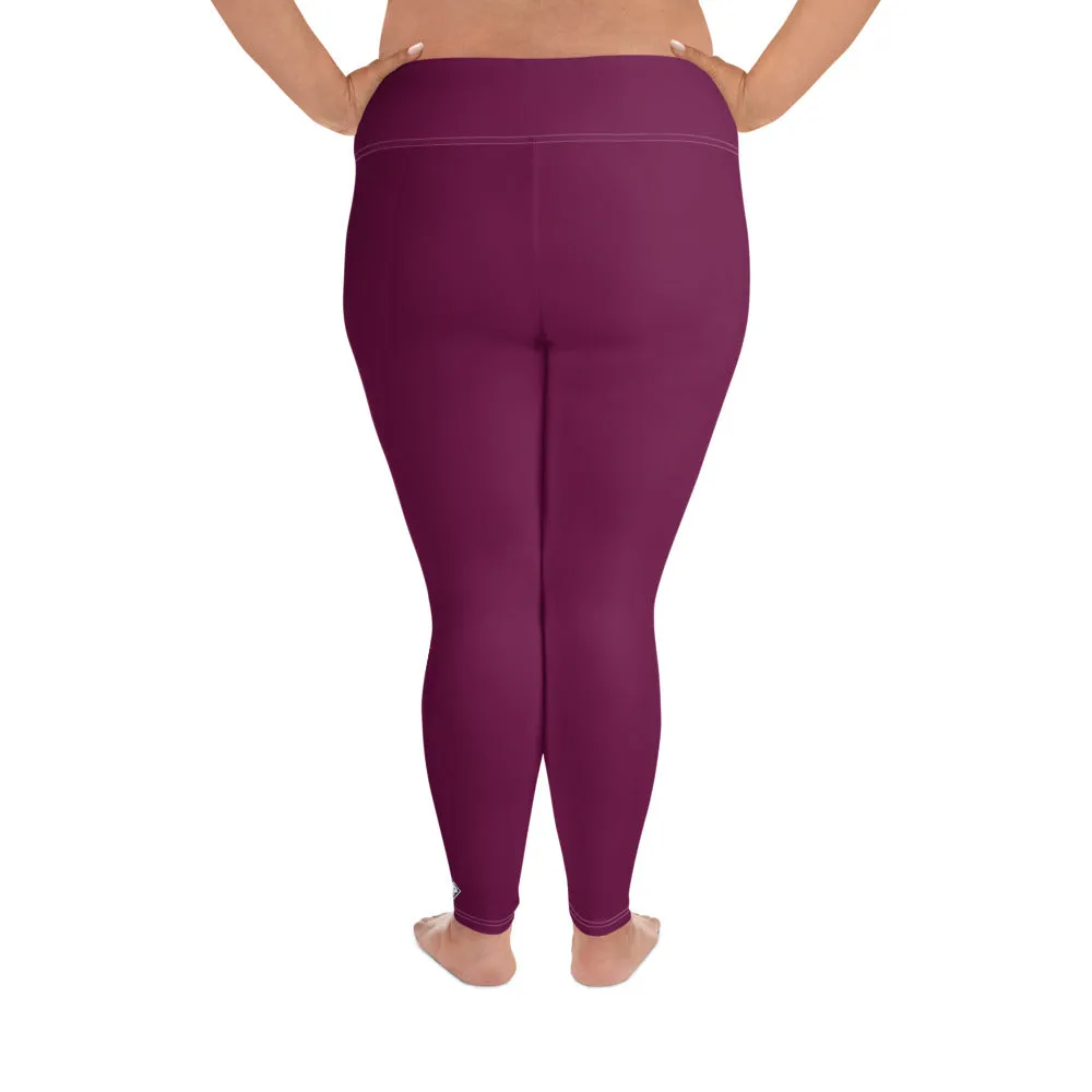 Sculpted Confidence: Plus Size Workout Leggings for Women - Tyrian Purple