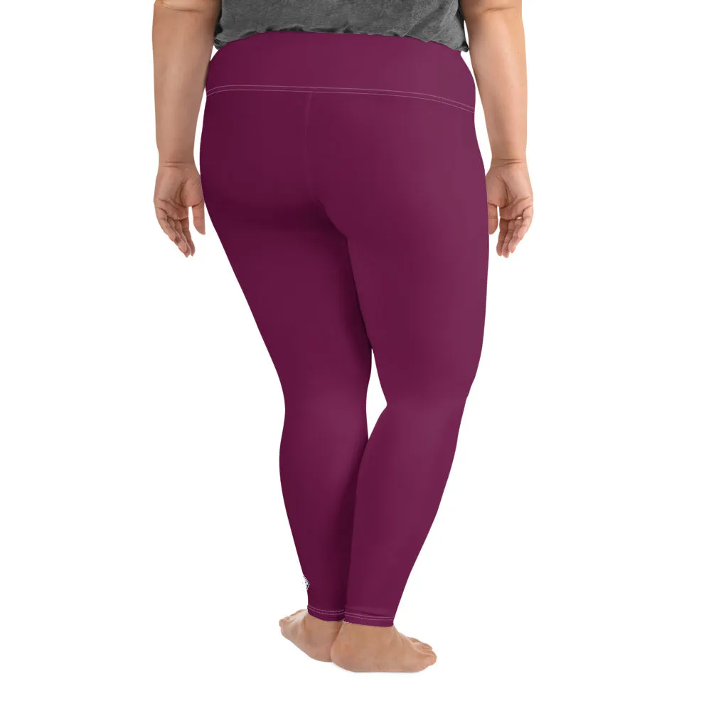 Sculpted Confidence: Plus Size Workout Leggings for Women - Tyrian Purple