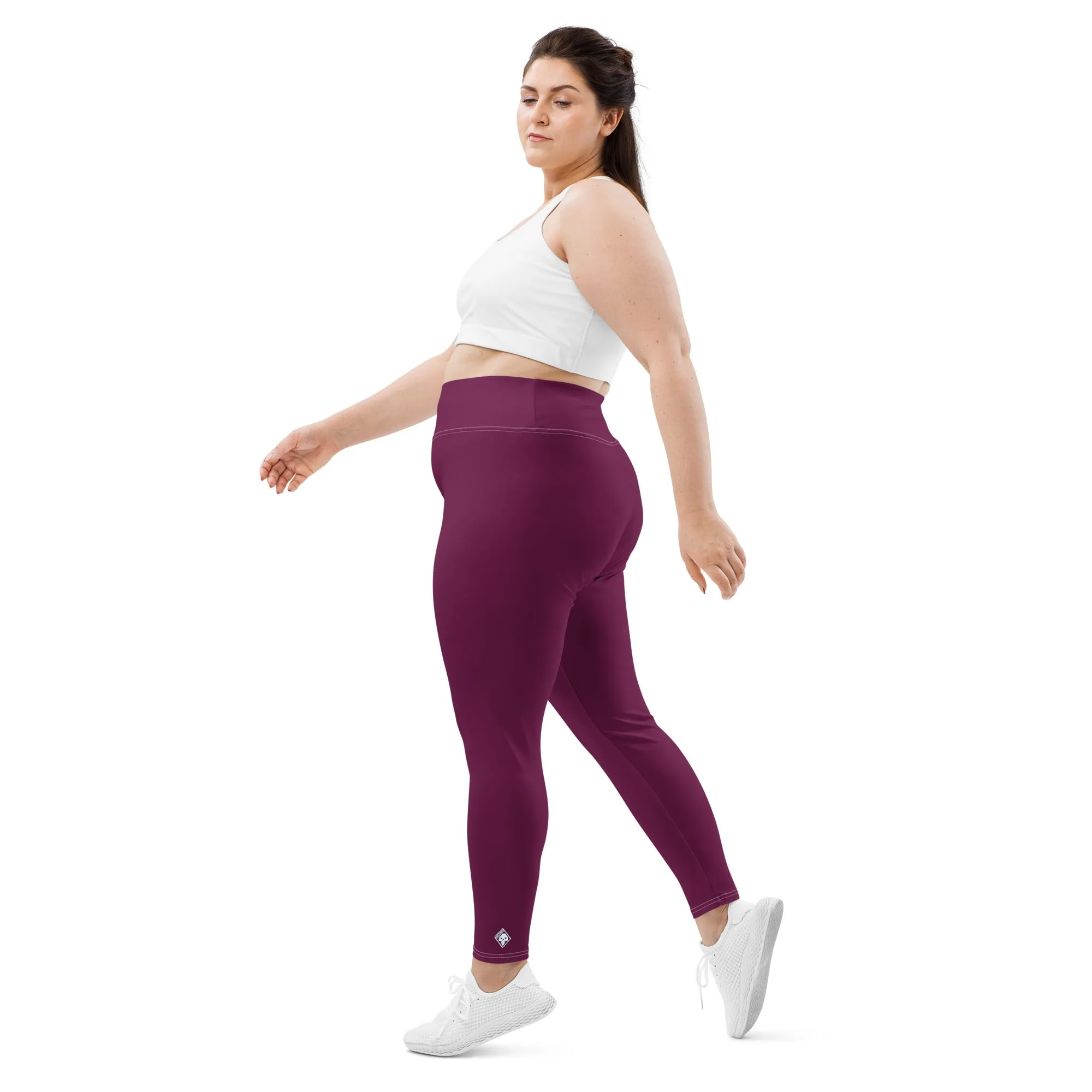 Sculpted Confidence: Plus Size Workout Leggings for Women - Tyrian Purple