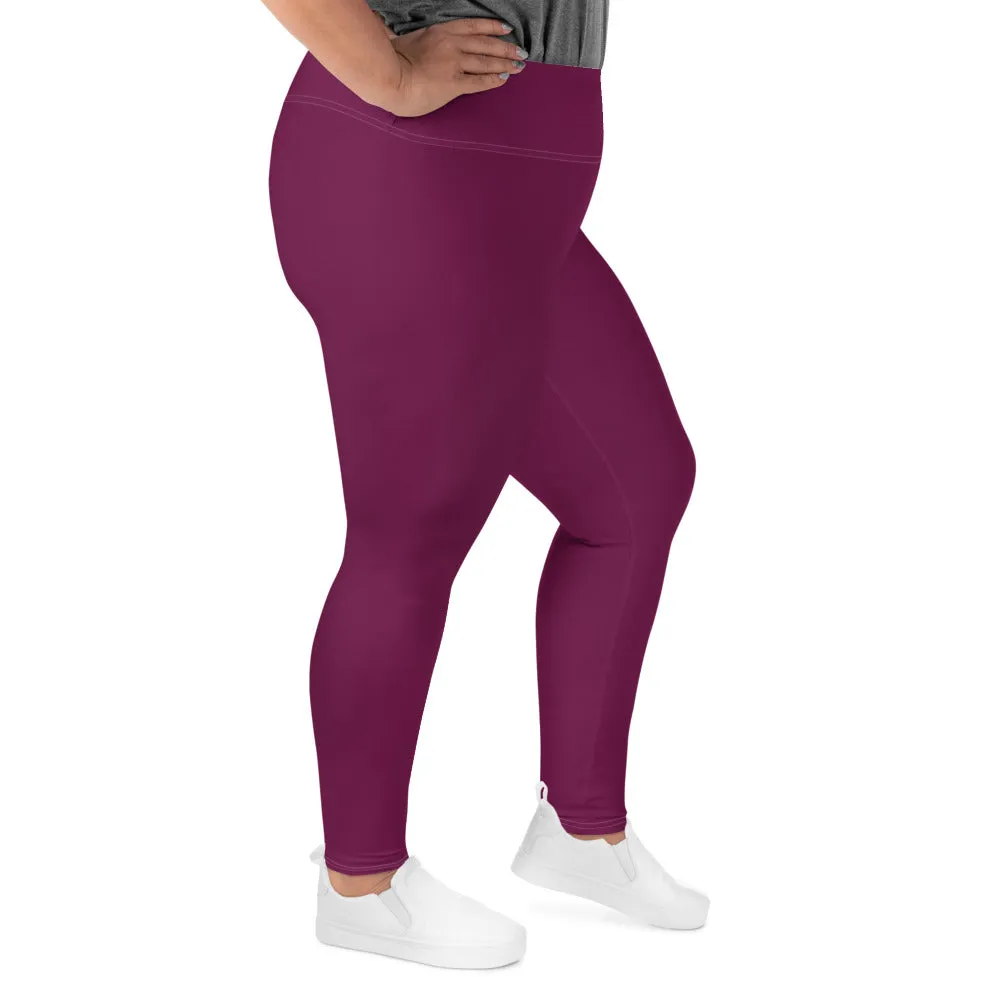 Sculpted Confidence: Plus Size Workout Leggings for Women - Tyrian Purple