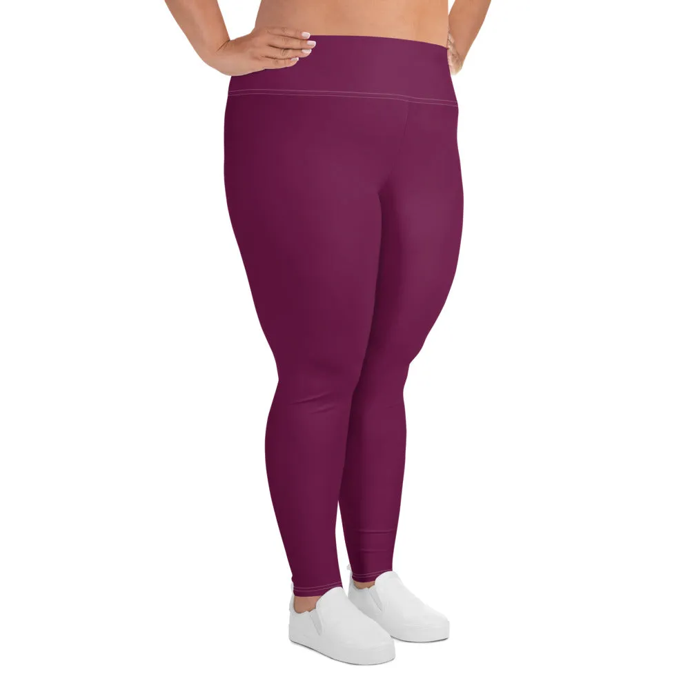 Sculpted Confidence: Plus Size Workout Leggings for Women - Tyrian Purple