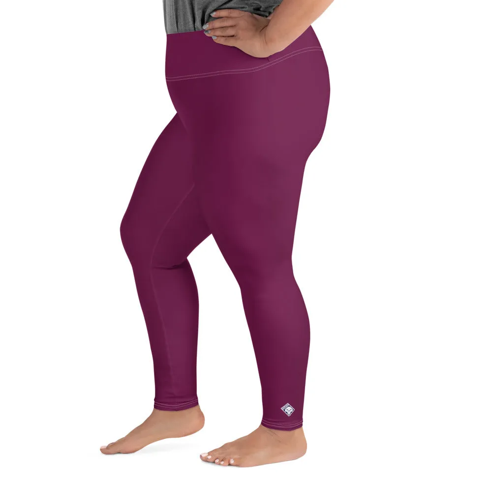 Sculpted Confidence: Plus Size Workout Leggings for Women - Tyrian Purple