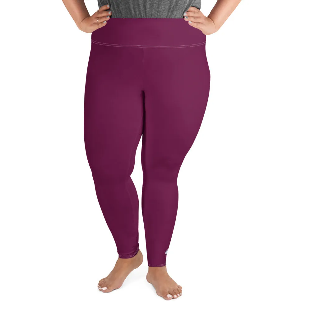 Sculpted Confidence: Plus Size Workout Leggings for Women - Tyrian Purple