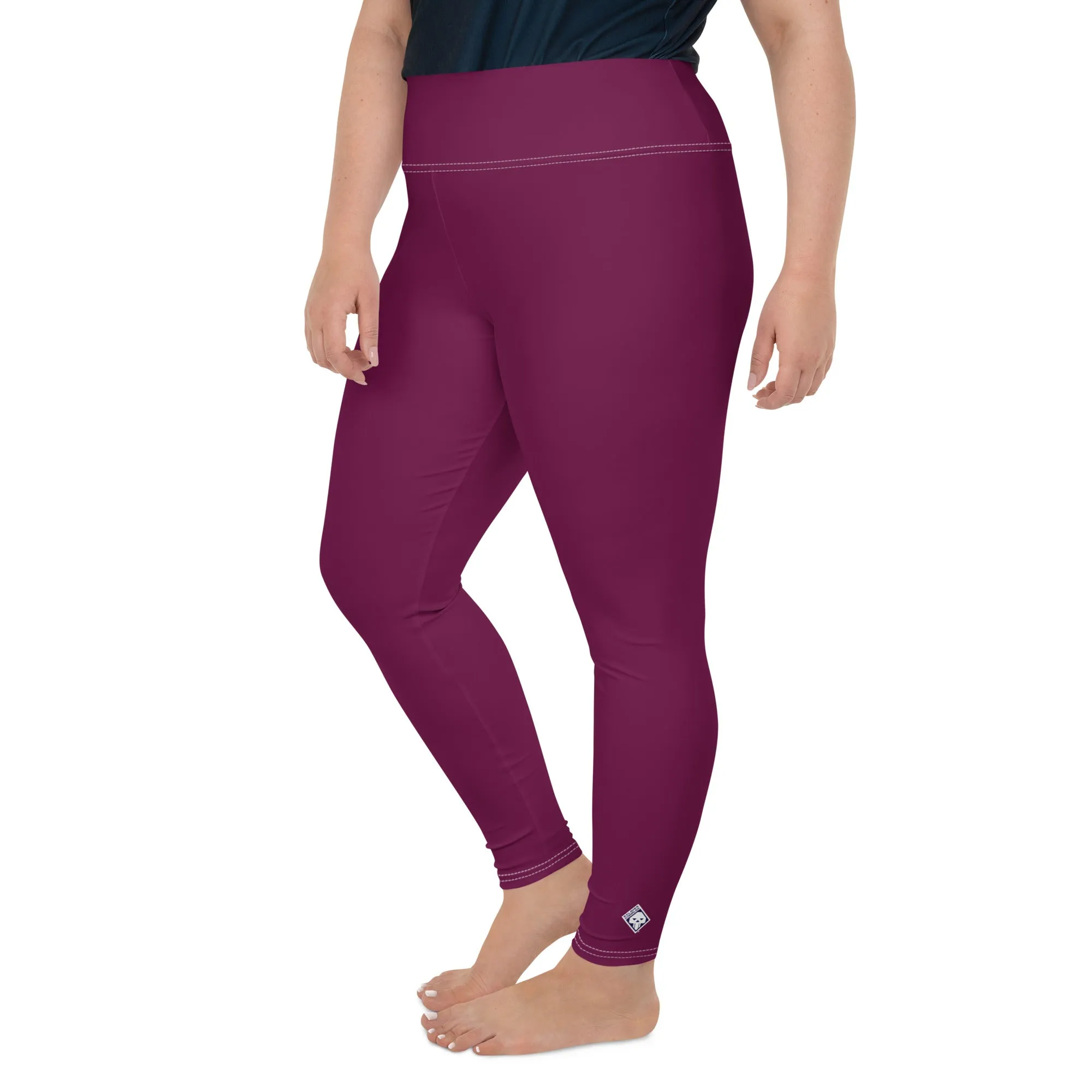 Sculpted Confidence: Plus Size Workout Leggings for Women - Tyrian Purple