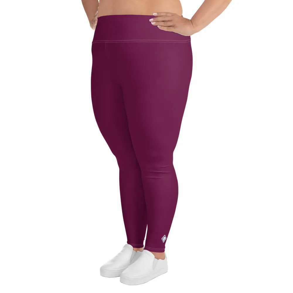 Sculpted Confidence: Plus Size Workout Leggings for Women - Tyrian Purple