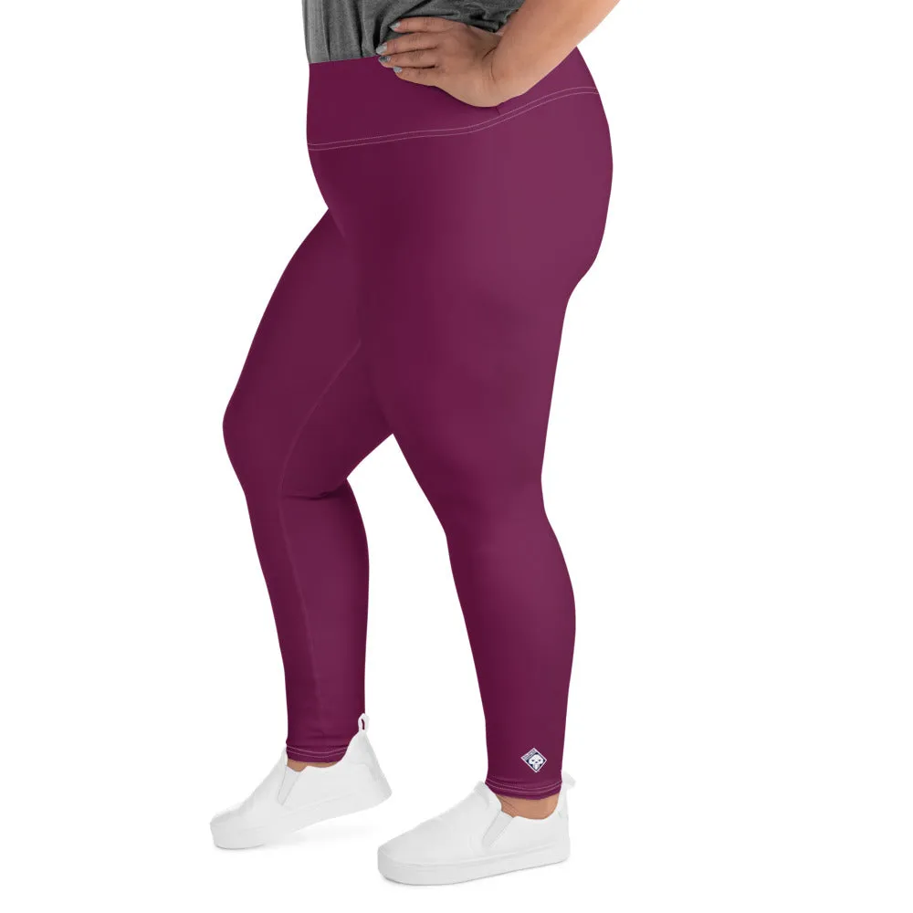 Sculpted Confidence: Plus Size Workout Leggings for Women - Tyrian Purple