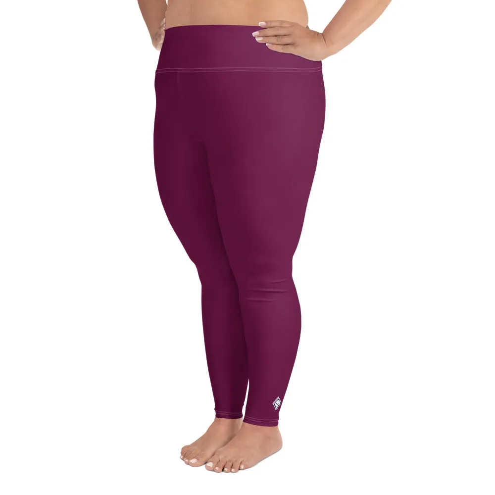 Sculpted Confidence: Plus Size Workout Leggings for Women - Tyrian Purple