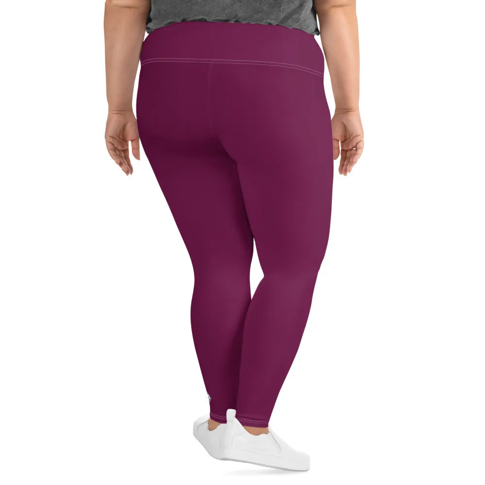 Sculpted Confidence: Plus Size Workout Leggings for Women - Tyrian Purple