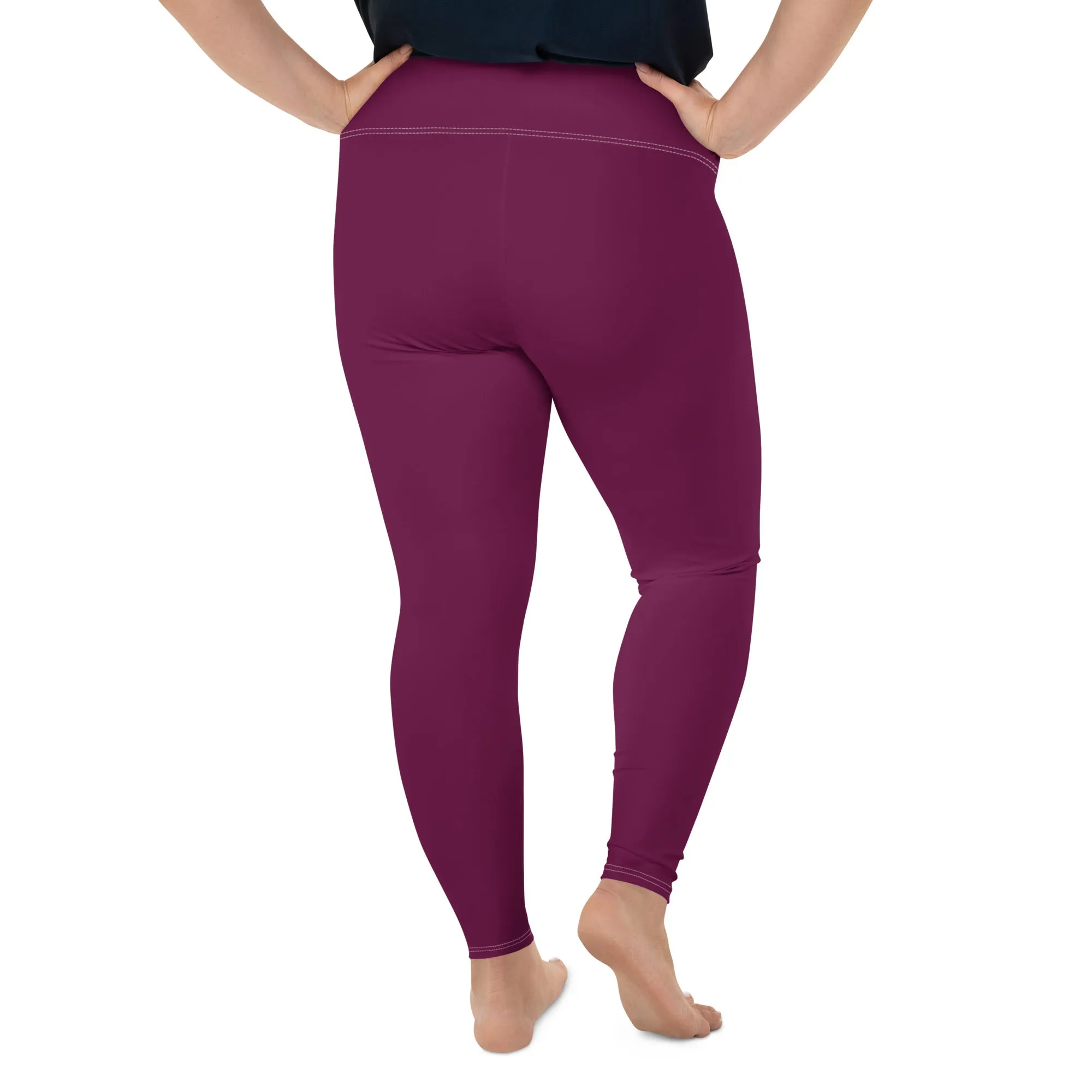 Sculpted Confidence: Plus Size Workout Leggings for Women - Tyrian Purple