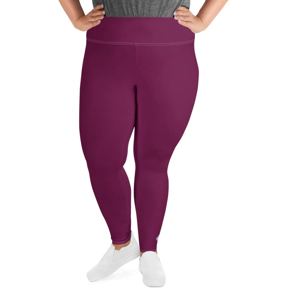 Sculpted Confidence: Plus Size Workout Leggings for Women - Tyrian Purple