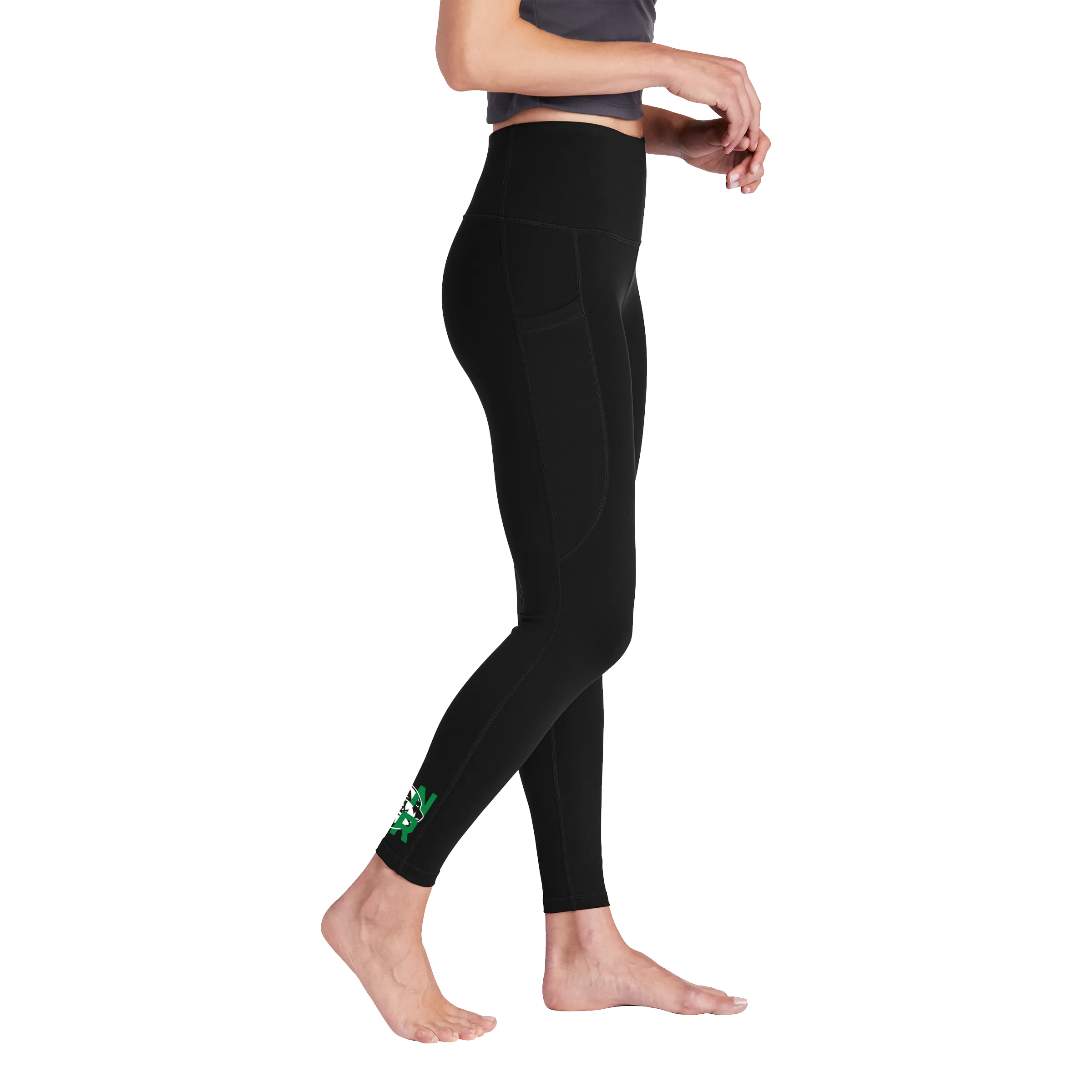 Sport-Tek Ladies High Rise 7/8 Legging- Wolverine Dancer Sm