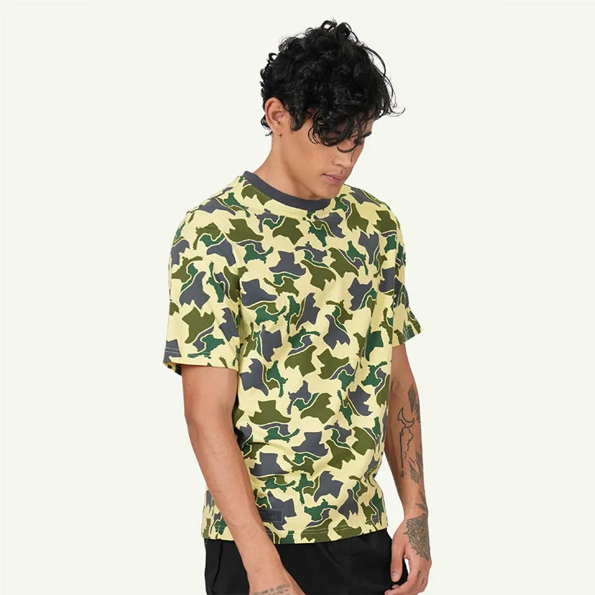 S/S TEE CAMO MEN'S T-SHIRT -  DUSTY YELLOW