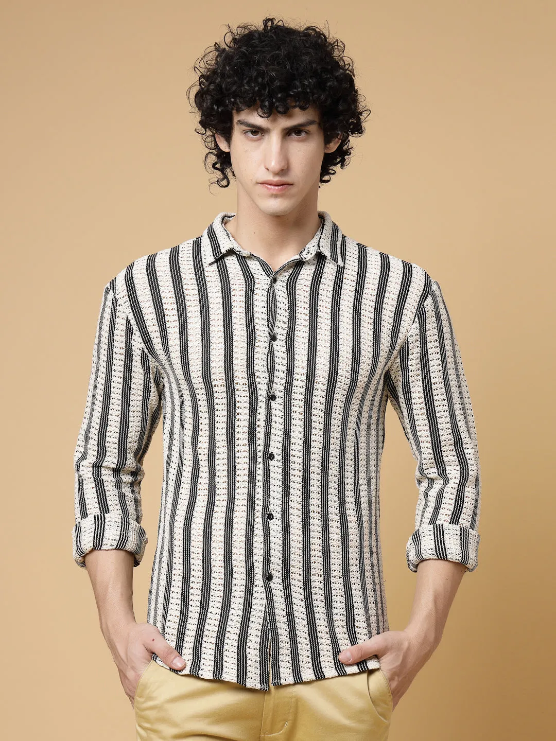 Stripes Crochet Shirt