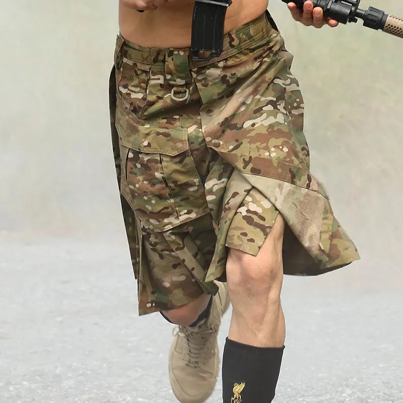 Tactical Camouflage Kilt Men Skirt