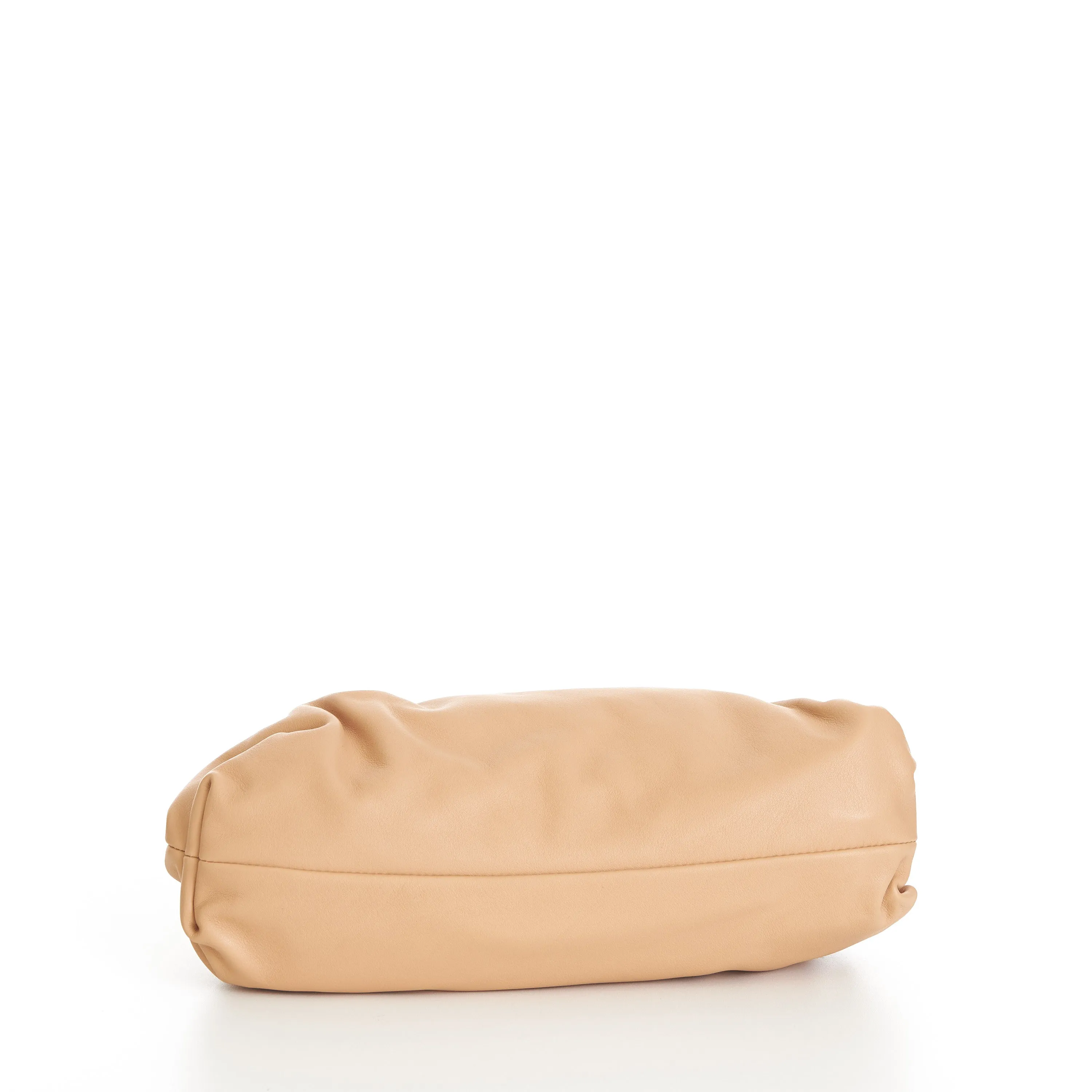 Teen Pouch Clutch Bag In Almond Calfskin Leather