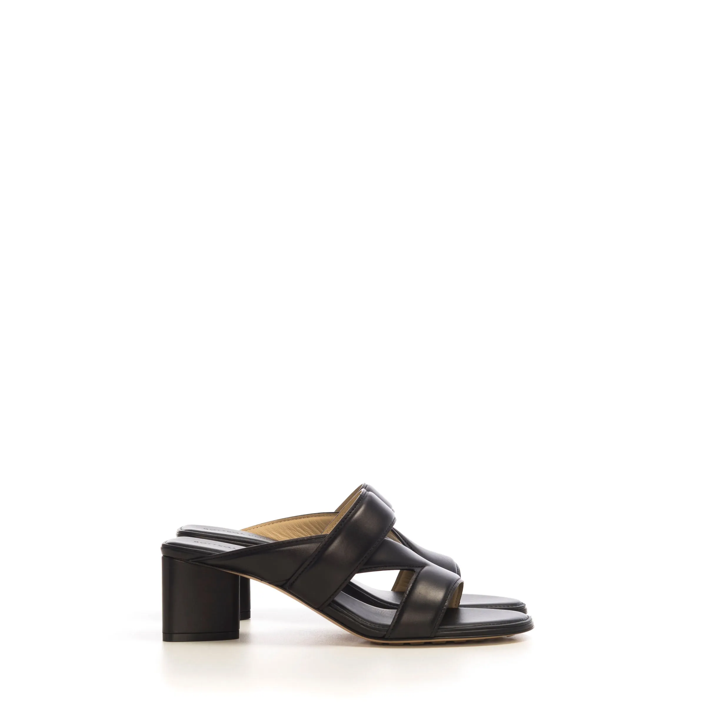 The Band Sandals In Black Calf leather