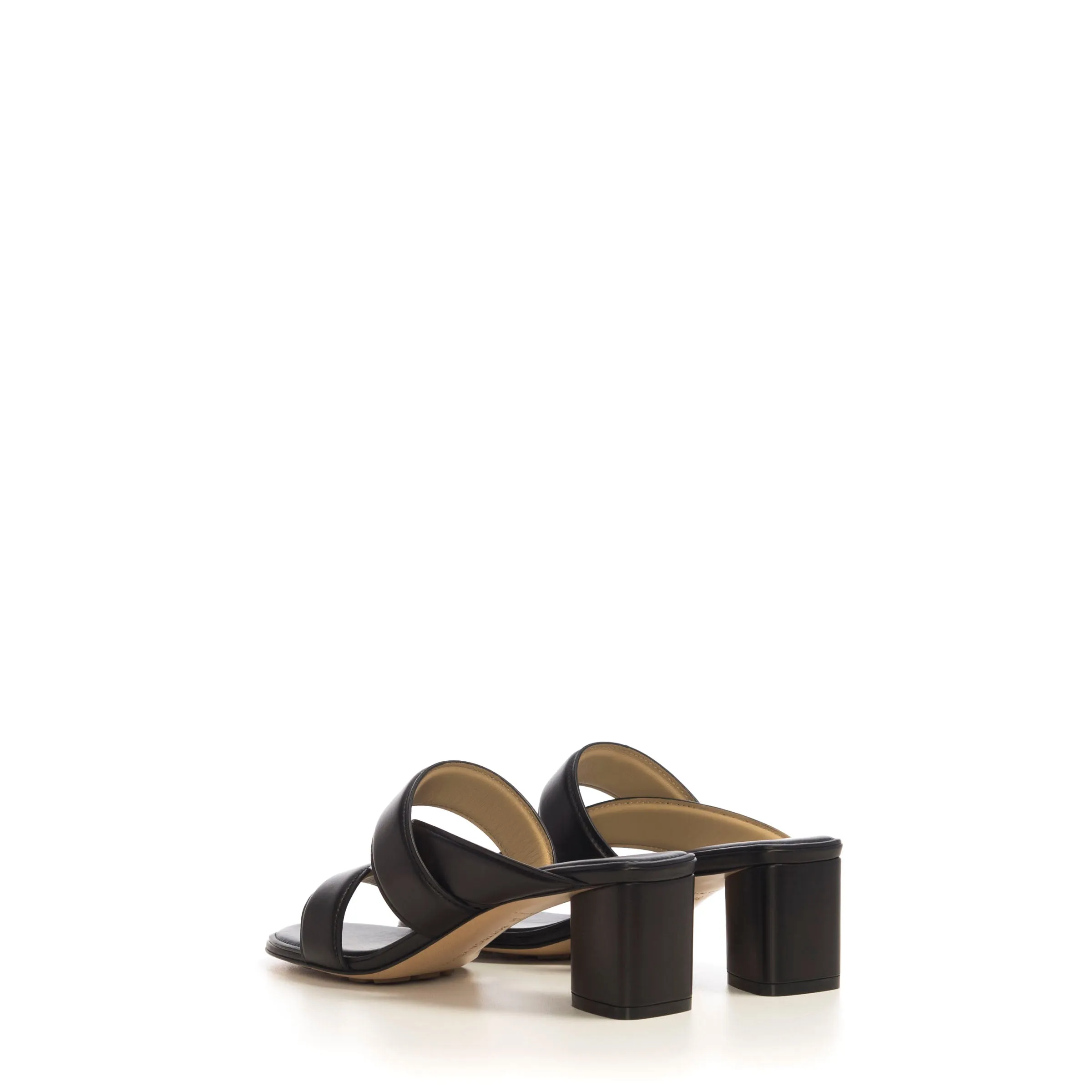 The Band Sandals In Black Calf leather