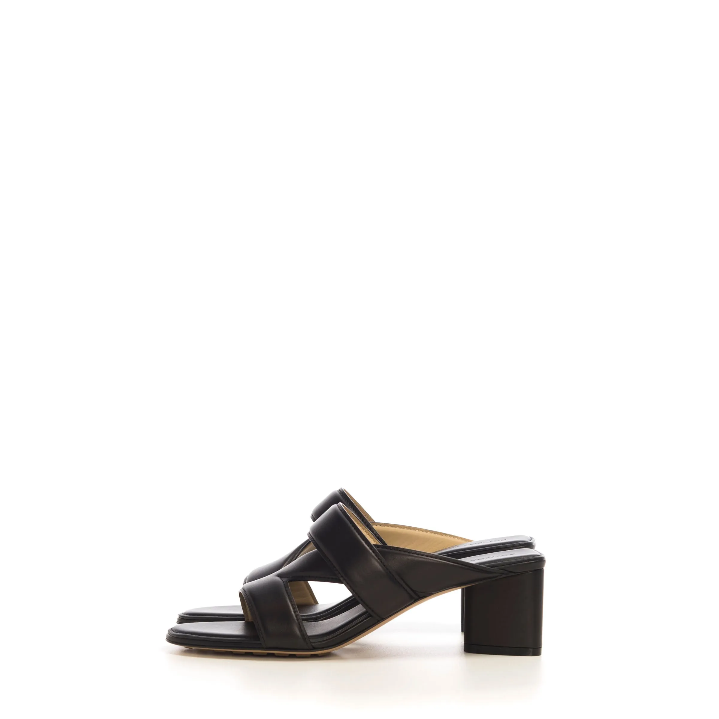 The Band Sandals In Black Calf leather