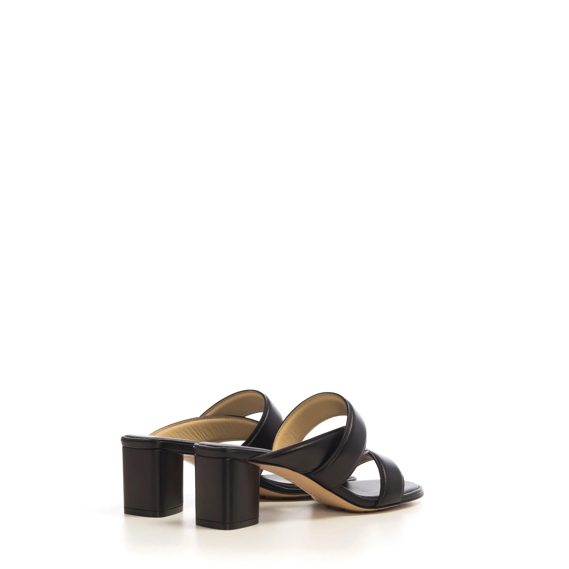 The Band Sandals In Black Calf leather