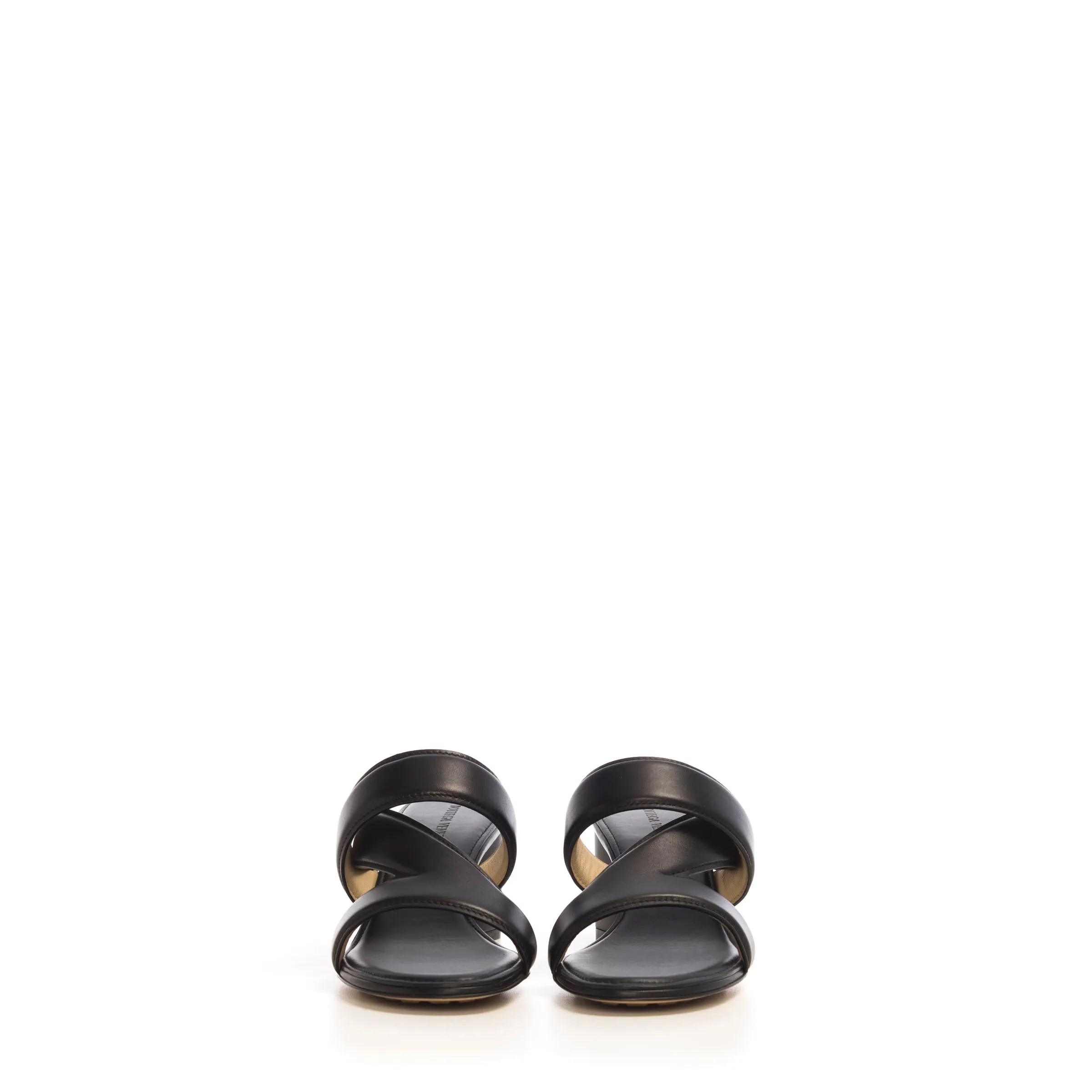 The Band Sandals In Black Calf leather