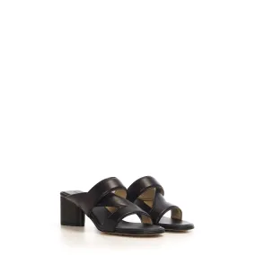 The Band Sandals In Black Calf leather