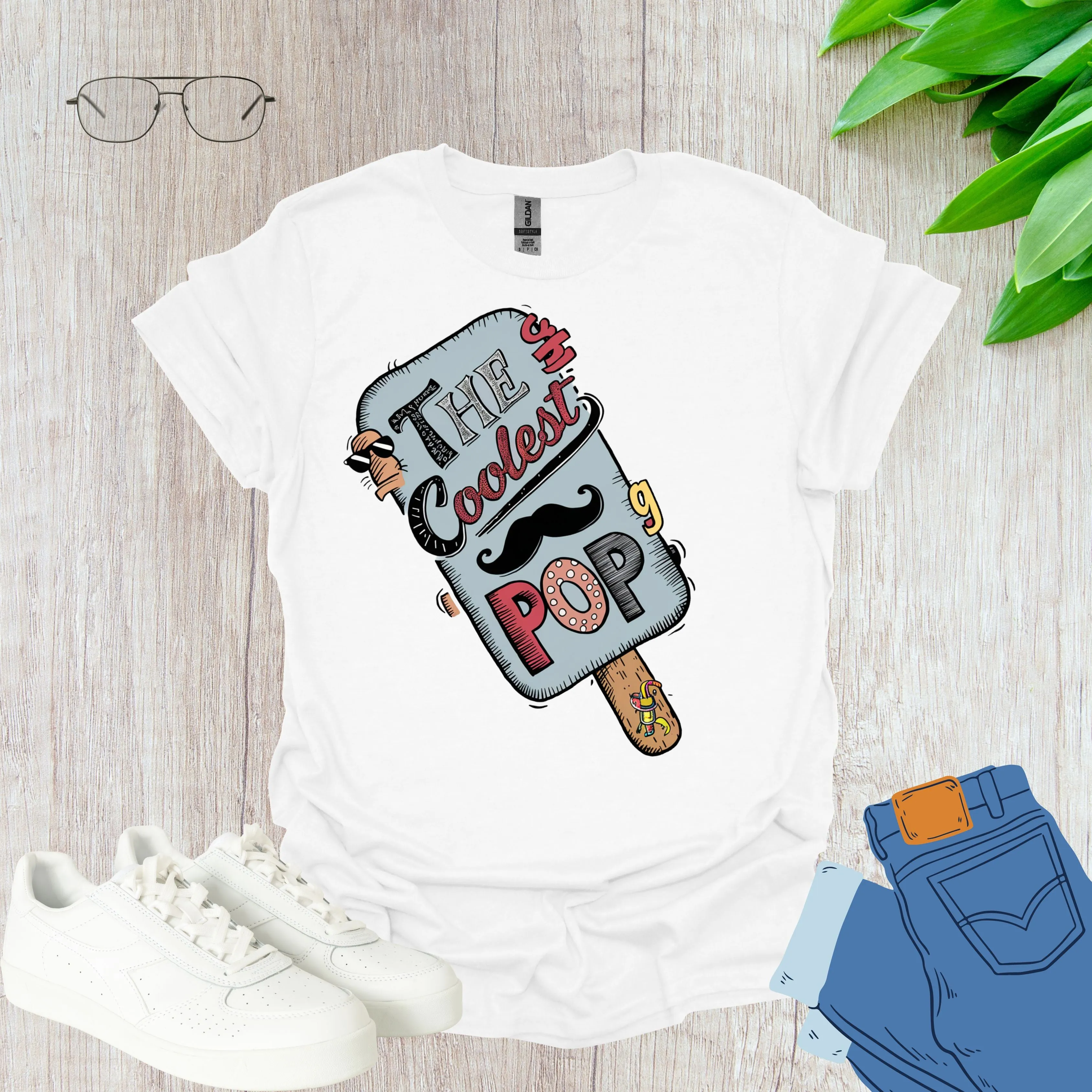 The Coolest Pop Funny Dad Shirt