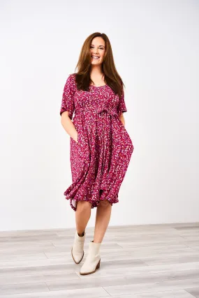 The Momper® Printed Flutter Sleeve Nursing Romper