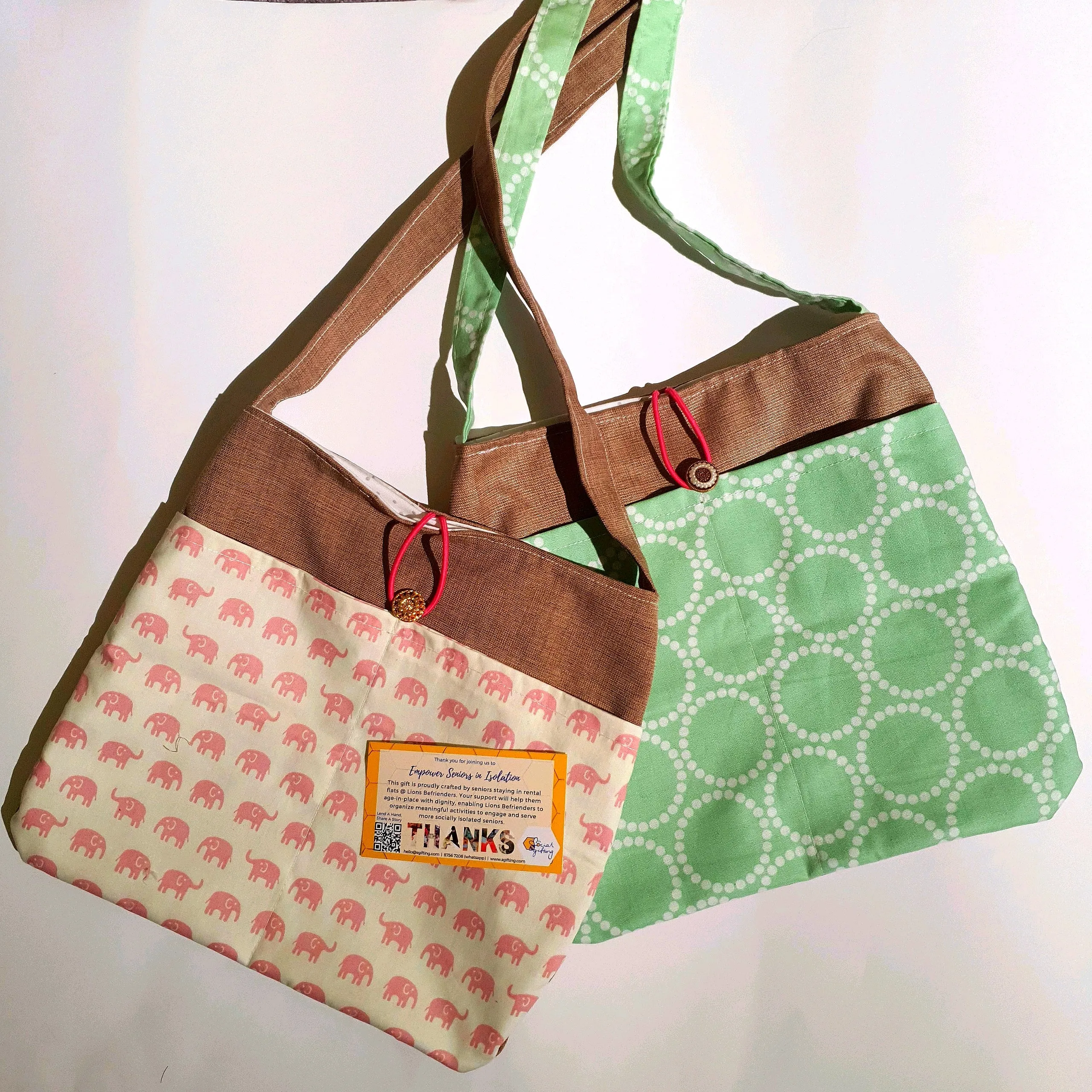 Upcycled Patterned Fabric Sling Bag