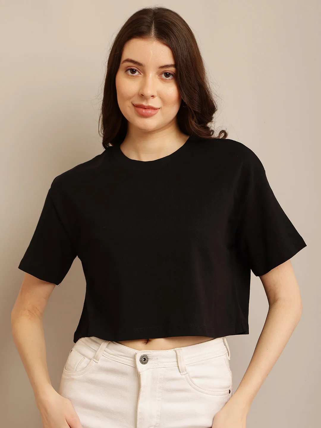 Women Loose Fit Crop Top