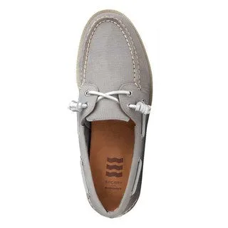 Women's Authentic Original Plushwave Saffiano/Metallic Leather Boat Shoe - Grey (STS85179)