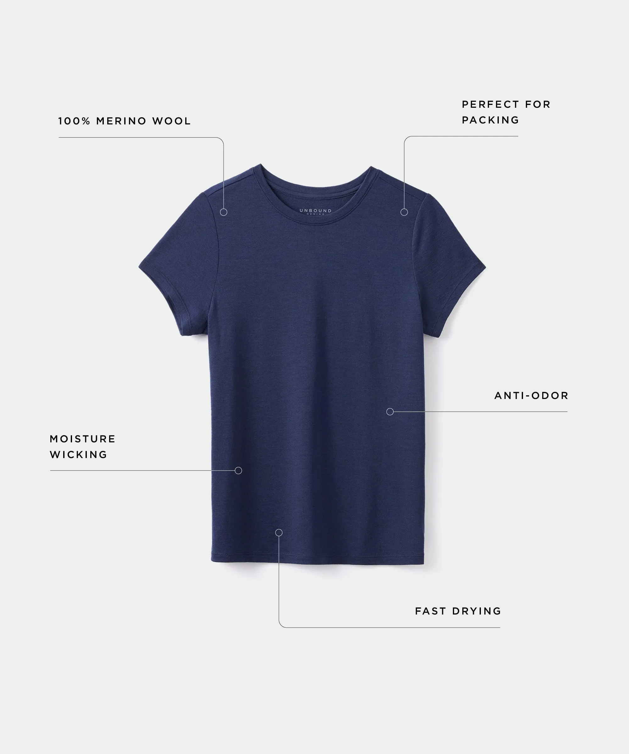 Women's Merino Crew Neck T-Shirt